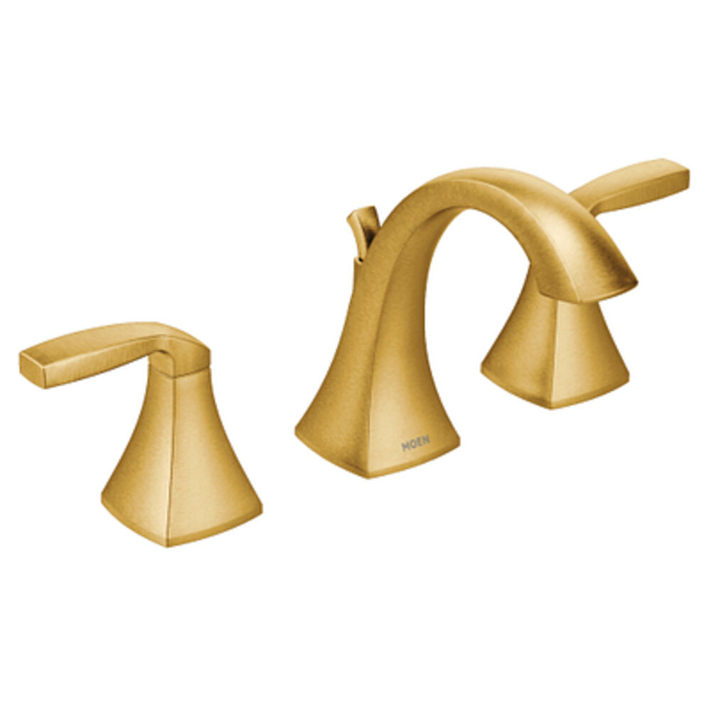 TV6905BG Voss™ 2 Handle Widespread High Arc Transitional Bathroom Faucet, 1.2 gpm, Brushed Gold