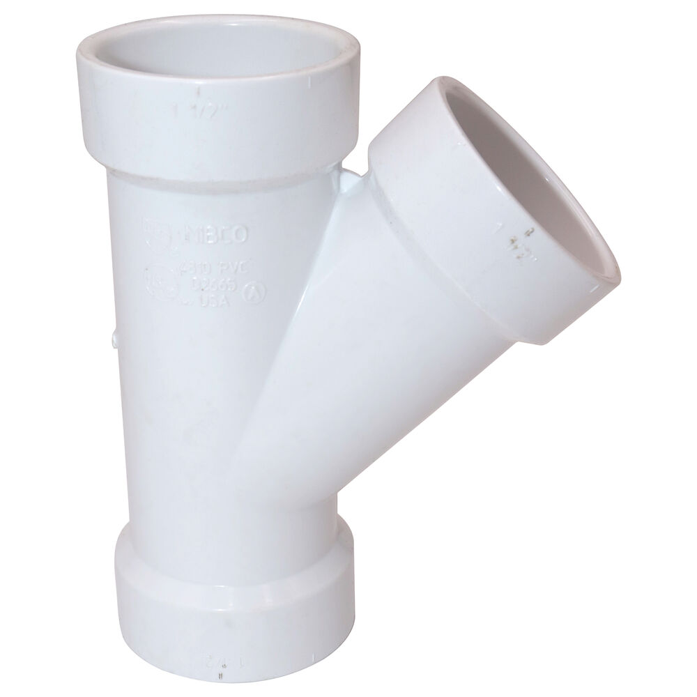 Wye, 1-1/2 in, Hub, SCH 40/STD, PVC