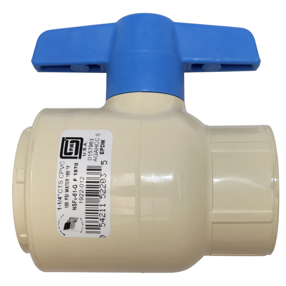 Spears® EverTUFF® 1922-012 Ball Valve, 1-1/4 in, Socket, CPVC Body, EPDM Softgoods, Domestic