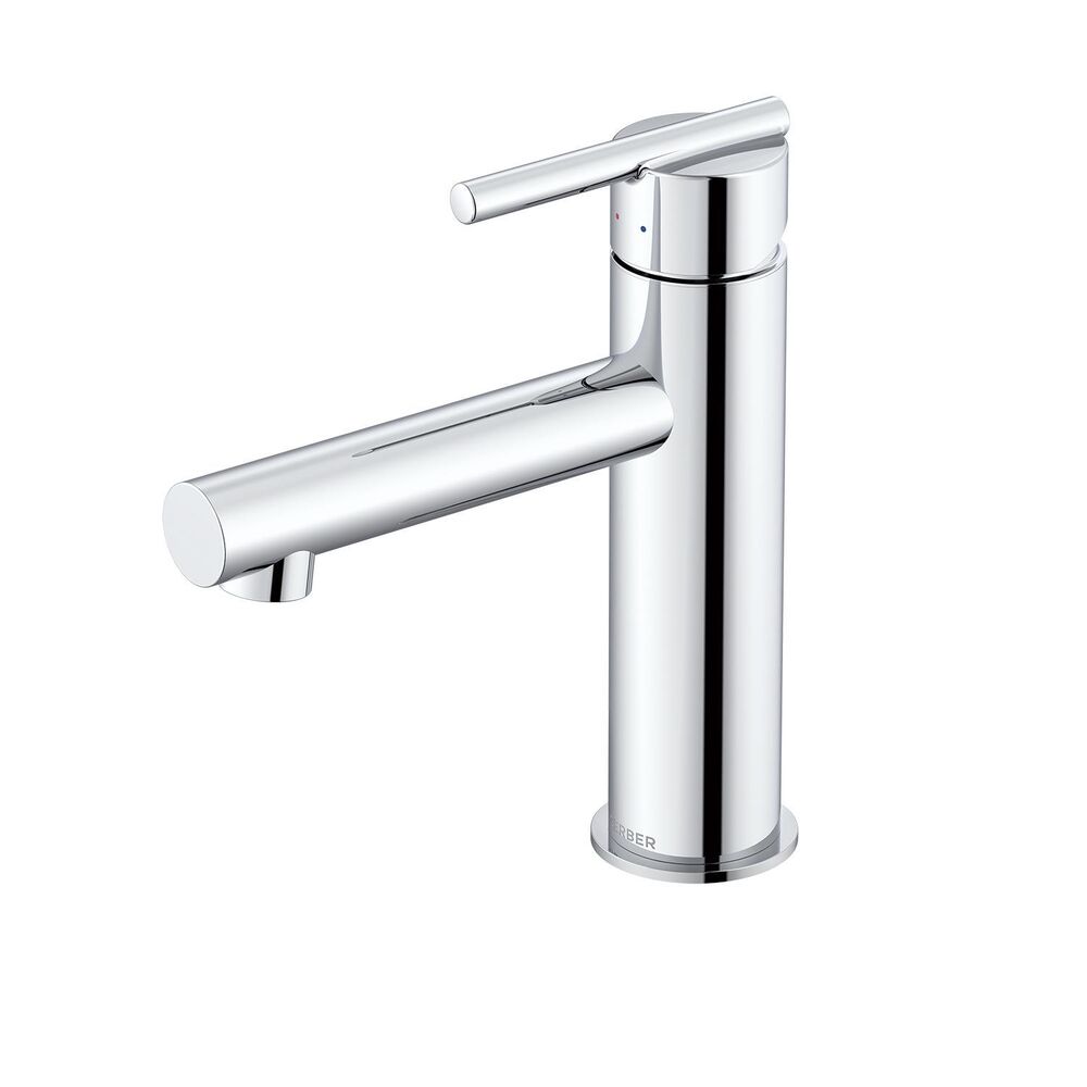 Gerber® D224458 Parma® Single Hole Bathroom Faucet, Residential, 1.2 gpm, 5-7/16" H Spout, 1 Handle, Touch-Down Drain, 3 Faucet Holes, Chrome