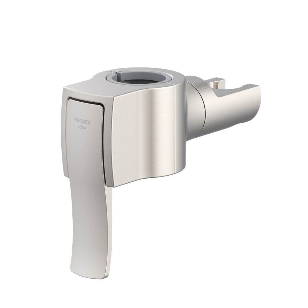 Gerber® D469400BN SteadyStyle Grab Bar Handshower Holder, Bar Mounting, For Use w/ 1-1/4" Round Grab Bars, Brushed Nickel