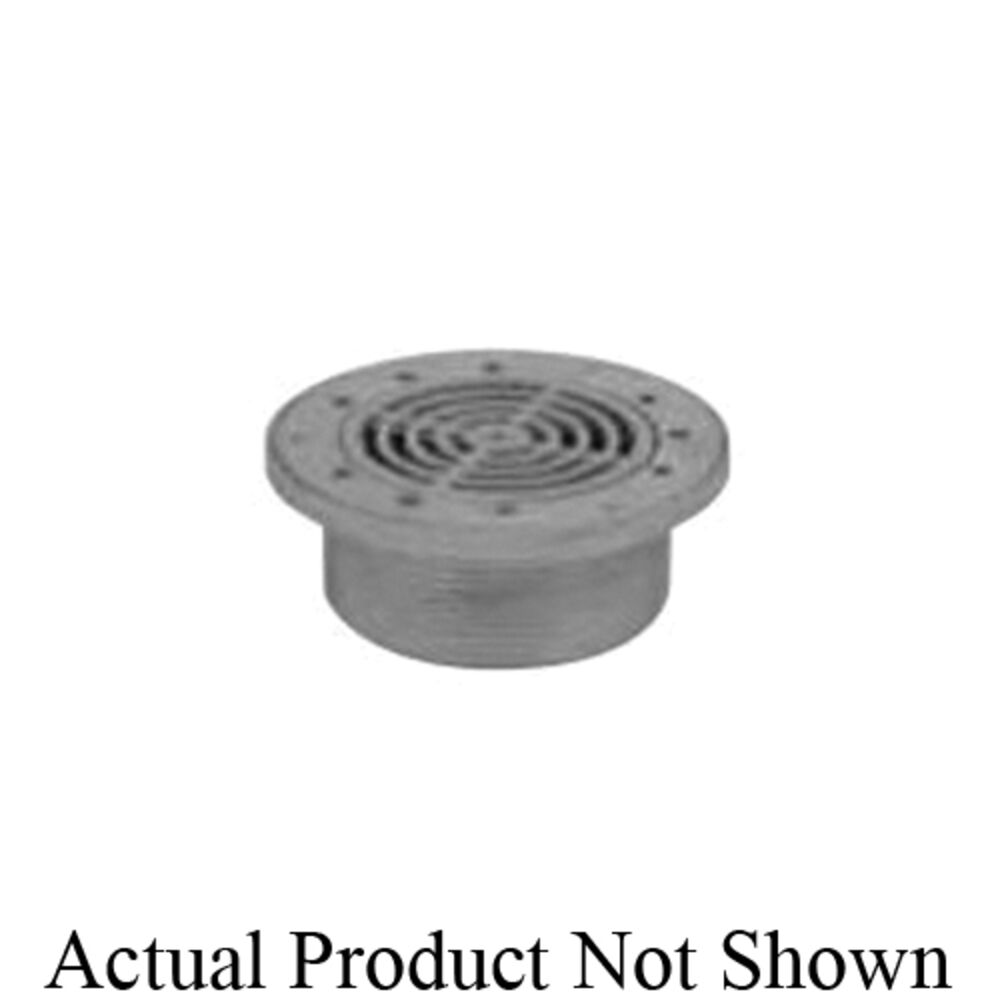 Zurn® ZN400-5M-USA Type M Light Duty Adjustable Strainer Top, 5" Dia, Round Pattern, 4-1/2 sq-in Open Area, 3-1/2-8 NPSM