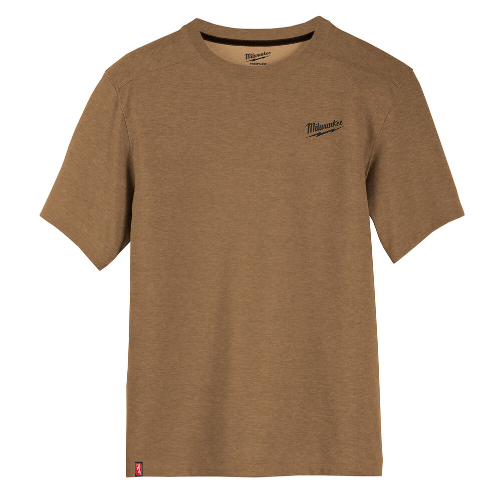 Milwaukee® Tool 603N Hybrid Work Short Sleeve Tee, Brown