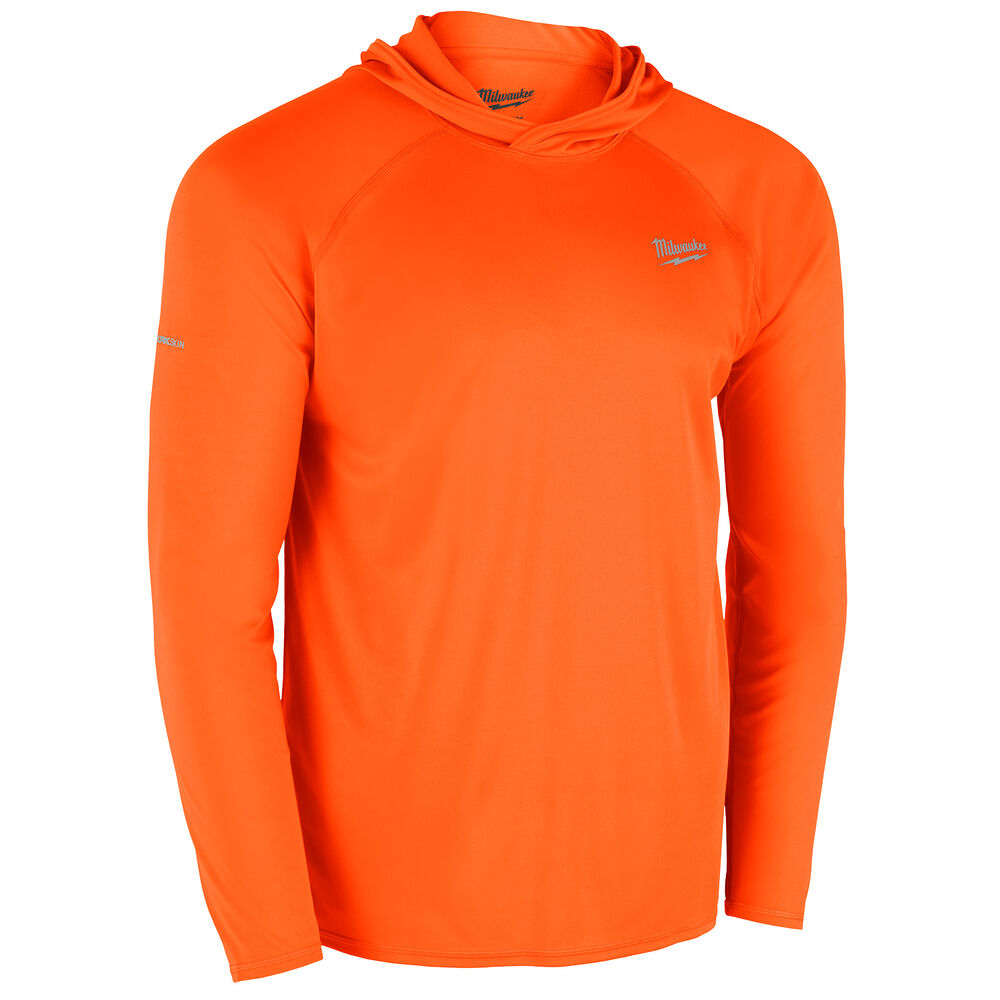 Milwaukee® Tool M550A WORKSKIN™ Hooded Sun Long Sleeve Shirt, Orange