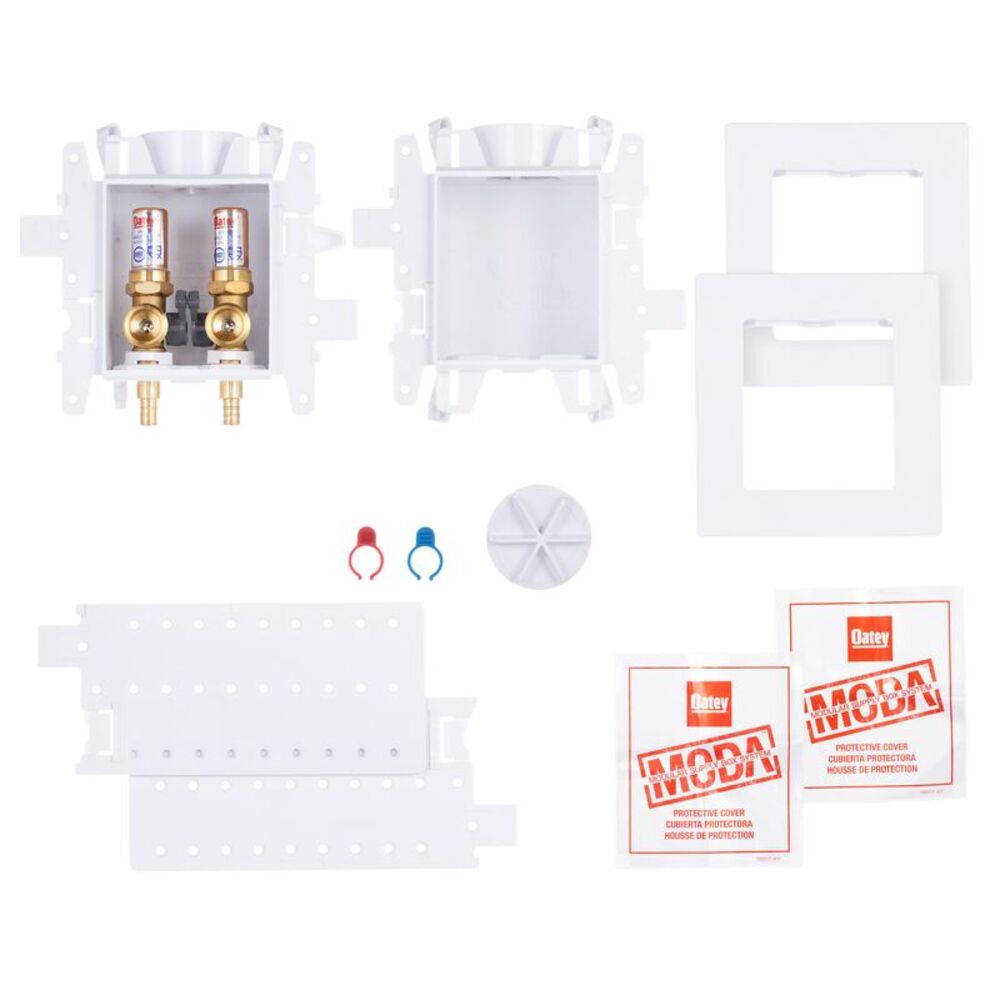 Oatey® MODA™ 37611 Washing Machine Outlet Box w/ Hammer Arrestor, F1807 Crimp PEX, PVC