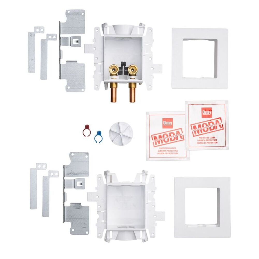 Oatey® Moda™ 37350 Fire-Rated Washing Machine Outlet Box, Male C Inlet, 3/4" MNPT Outlet, PVC