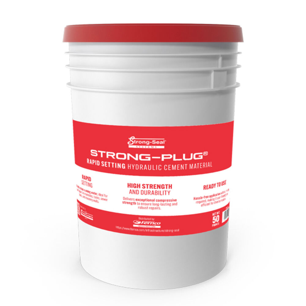 Fernco SS-SPLUG Storm-Seal® Strong-Plug® Rapid Setting Leak-Stop Hydraulic Cement, 50 lb Bucket