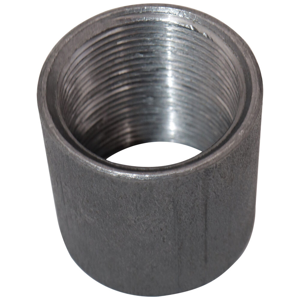 0320200066 Tapped Straight Pipe Coupling, 1-1/4", SCH 40/STD, Black, Domestic