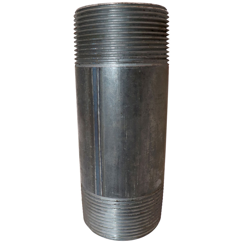 Pipe Nipple, 2-1/2 inx7" L Butt Weld, Carbon Steel, Black, SCH 40/STD, Import