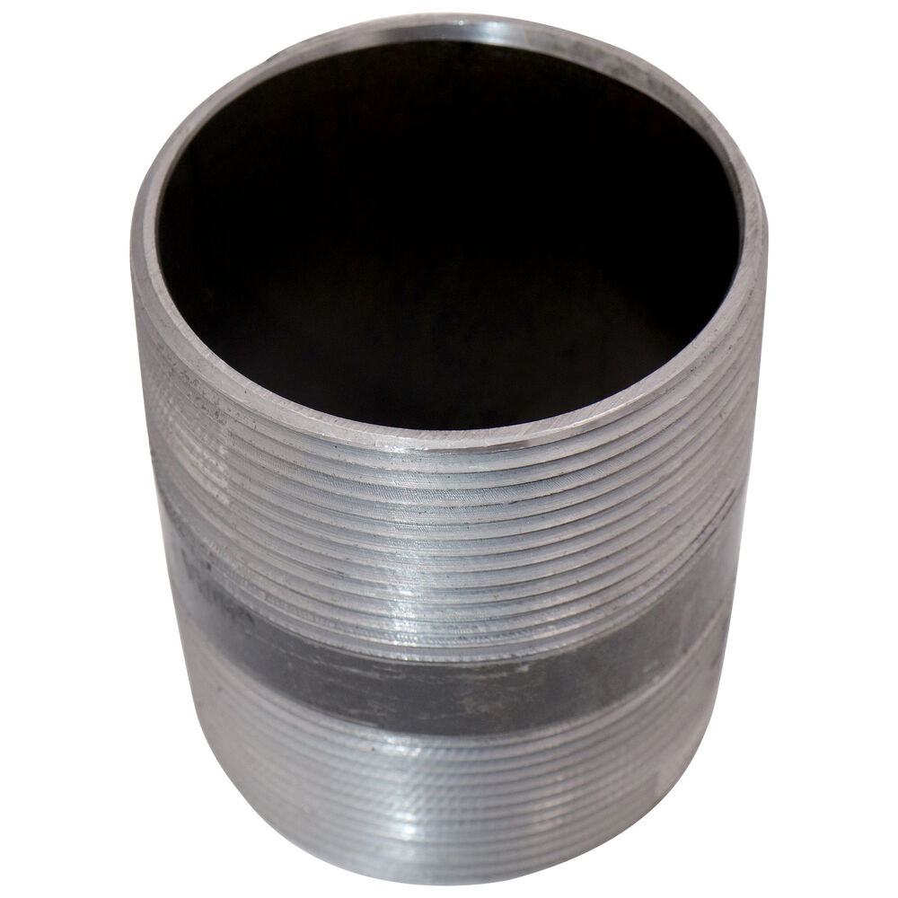 Pipe Nipple, 3 inx4" L NPT, Steel, Black, SCH 40/STD, Welded, Import