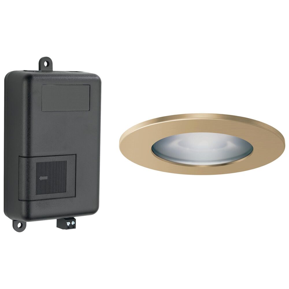 Brizo® 8SP-MU-4-GL-L LED Light Chromatherapy System & Trim Ring, 60 Watt Incandescent Bulb, Lumicoat Luxe Gold