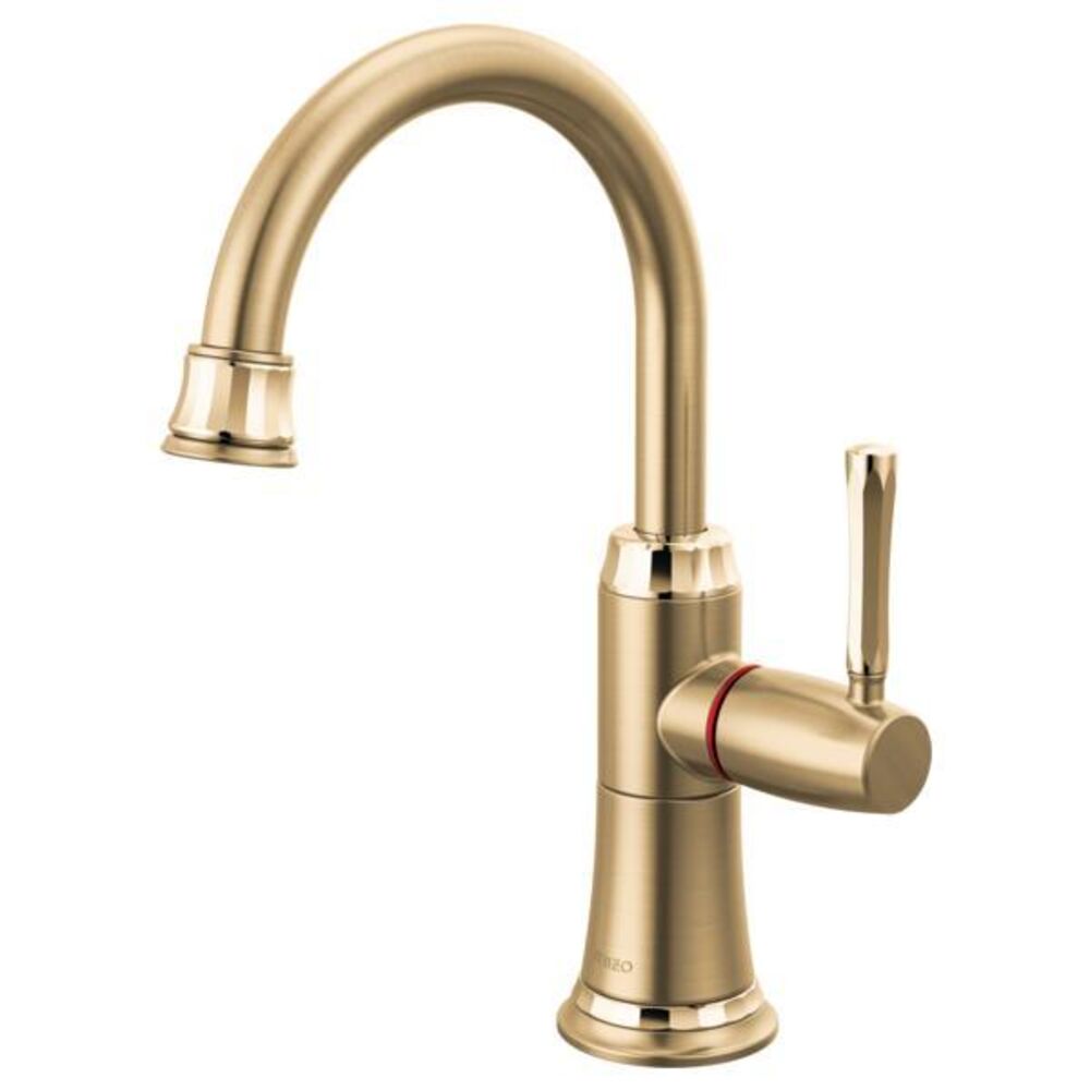 Brizo® 61358LF-H-GLPG Instant Hot Faucet, 1 gpm, Swivel Spout, 1 Handle, Luxe Gold/Polished Gold