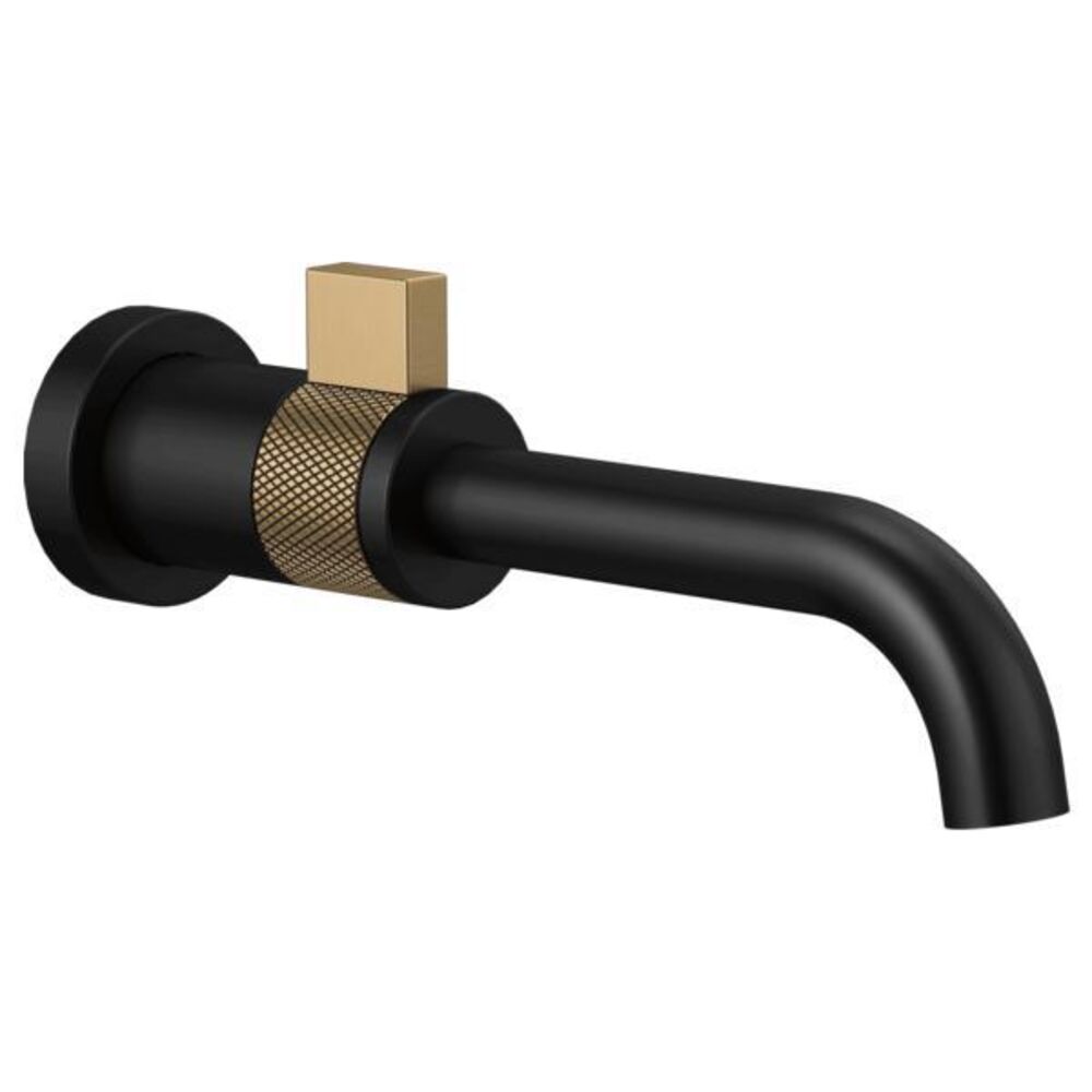 Brizo® T65735LF-BLGL-ECO Litze® Wall Mount Lavatory, 1.2 gpm, 1 Handle, Matte Black/Luxe Gold