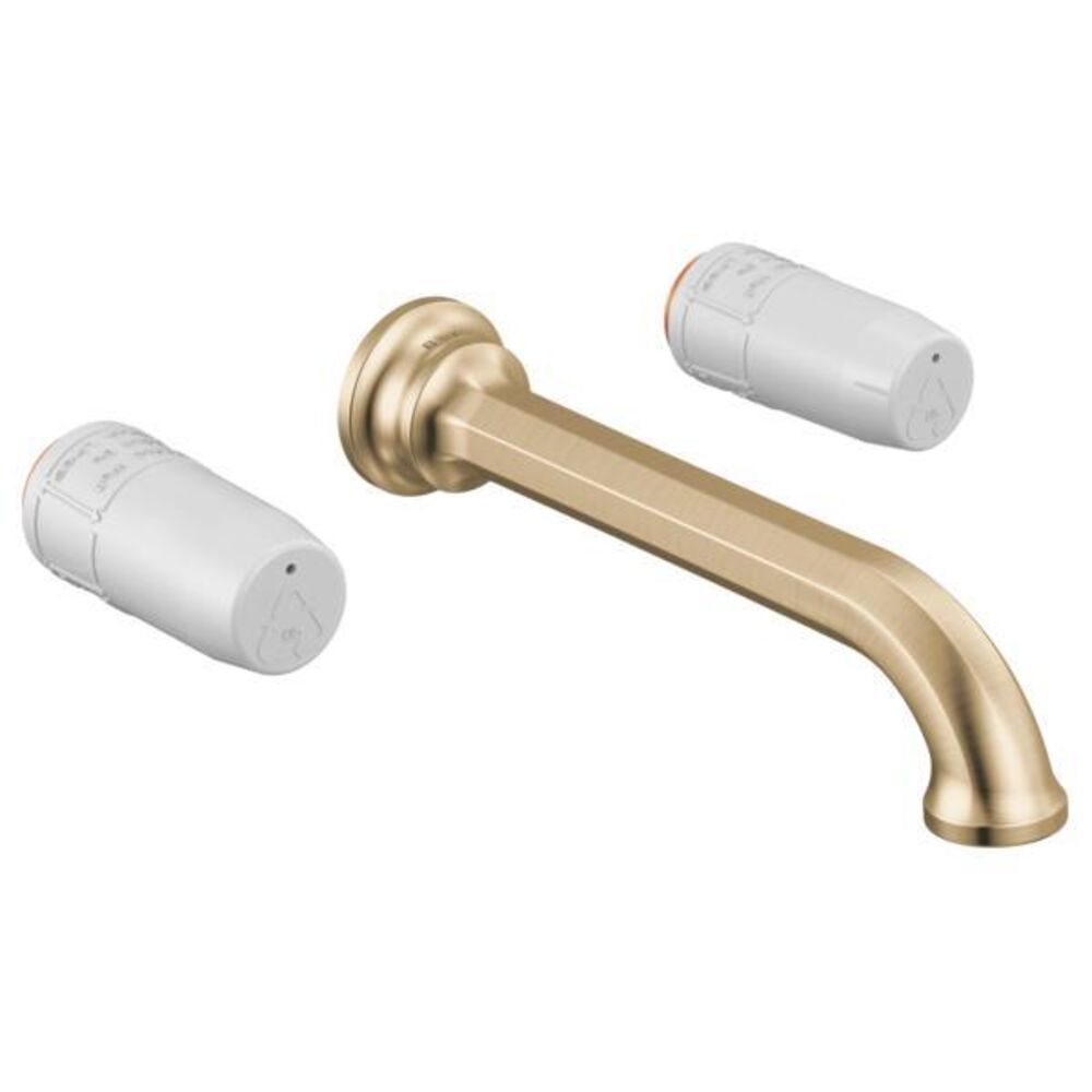 Brizo® T65865LF-GLLHP Beauclere™ Handle Faucet, Commercial, 1.2 gpm, 2 Handles, Grid Strainer Drain, Luxe Gold