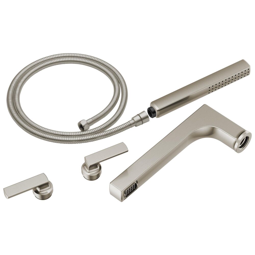 Brizo® T70306-NK Kintsu™ Tub Filler, 1.75 gpm at 80 psi, 8" Center, 2 Handles, Luxe Nickel