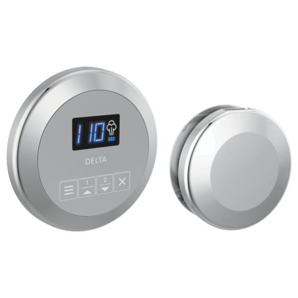 DELTA® 5CH-250R-PR Round Steam Shower Control, Digital Display, Lumicoat Chrome