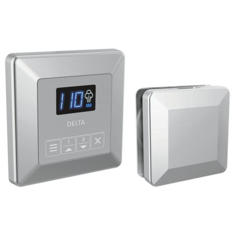 DELTA® 5CH-250T-PR Square Steam Shower Control, Digital Display, Lumicoat Chrome