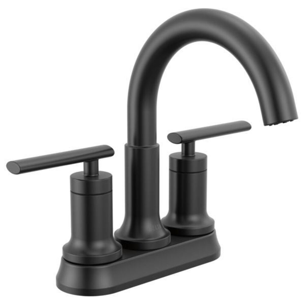 DELTA® 25442-BLTP-DST Altado™ Bathroom Faucet, 2 Handles, Pop-Up Drain, 1.2 gpm, Matte Black