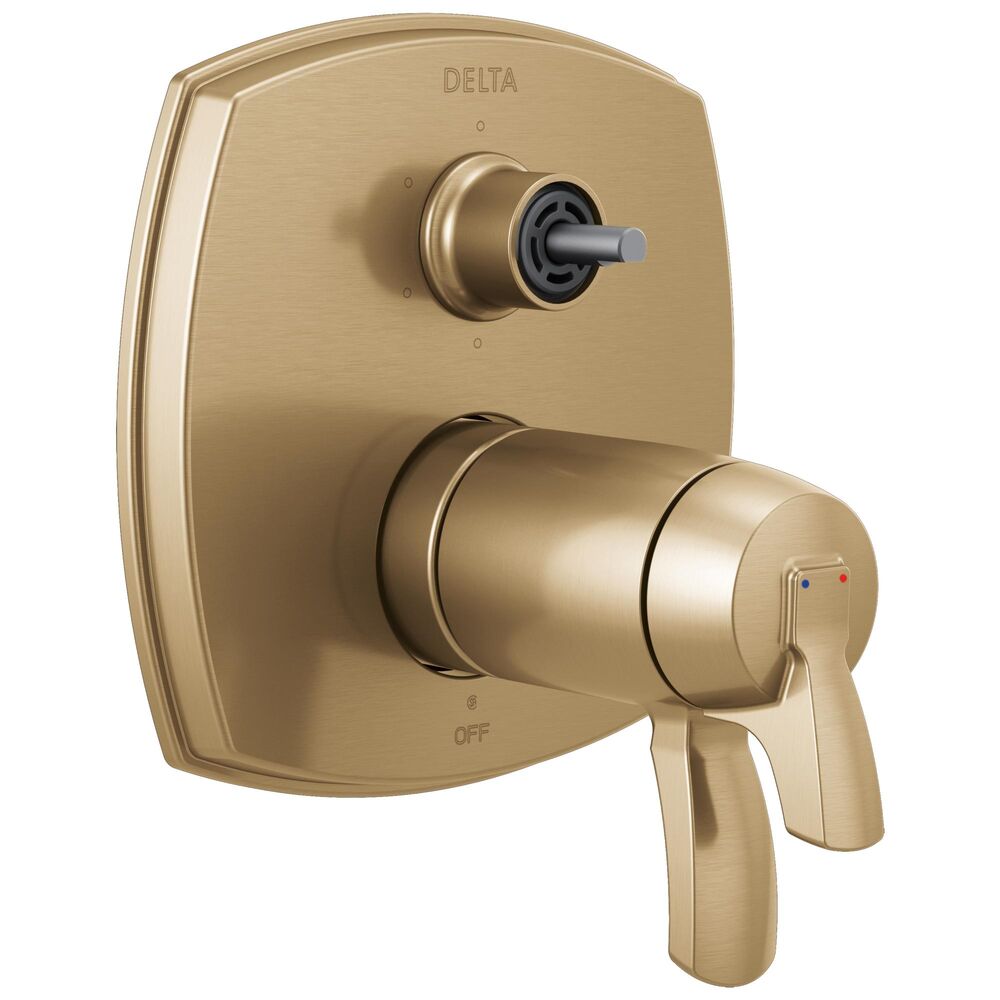 DELTA® T27T976-CZ-PR-LHP Thermostatic Integrated Diverter Trim, 7.2 gpm Valve, Champagne Bronze