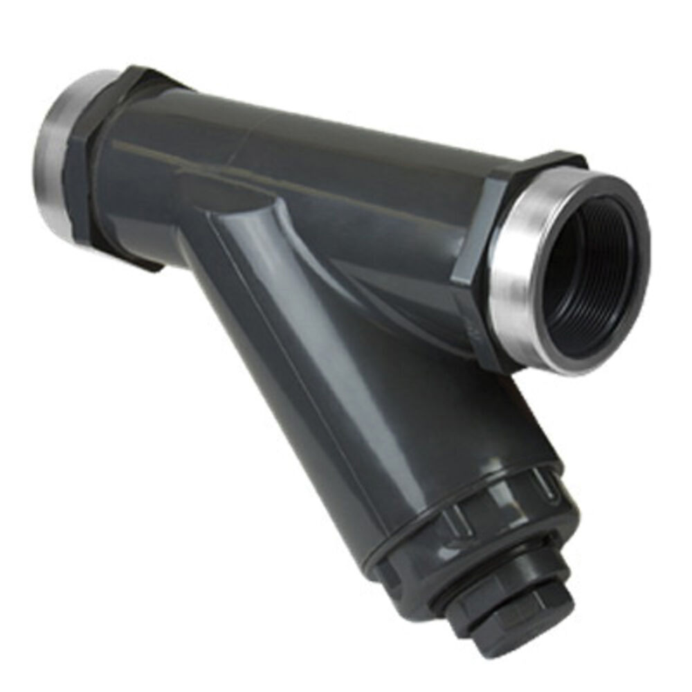 Spears® YS21S8-020SR Wye Strainer With #8 Mesh 316 Stainless Steel Screen, 2", 14-3/8" OAL, FNPT Connection, EPDM/FKM Softgoods, Gray
