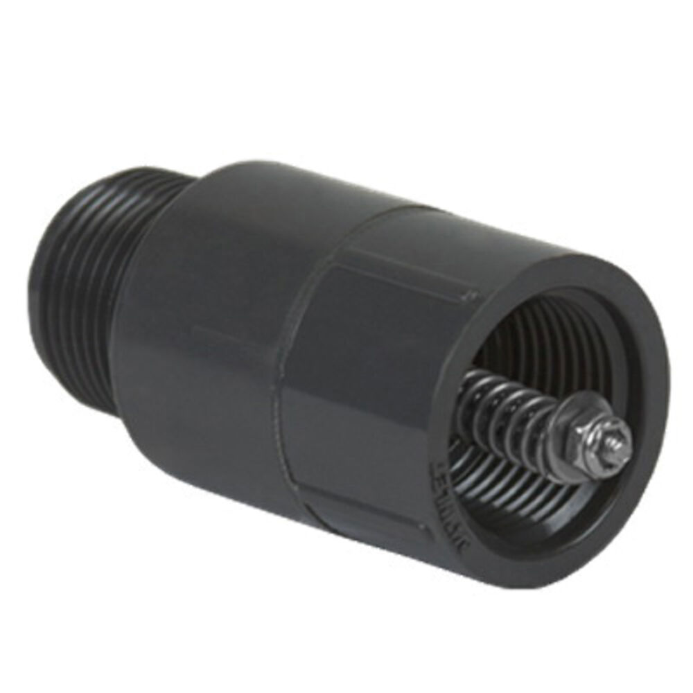 Spears® S1102-10 In-Line Spring Check Valve, 1", MNPTxFNPT, PVC Body, EPDM Softgoods