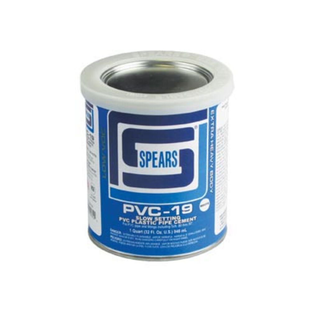 Spears® PVC19W-040-F Extra Heavy Body Low VOC PVC Solvent Cement, 1 gal Container, White