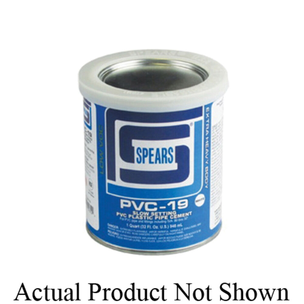 Spears® PVC19W-040 Extra Heavy Body Low VOC PVC Solvent Cement, 1 gal Container, White