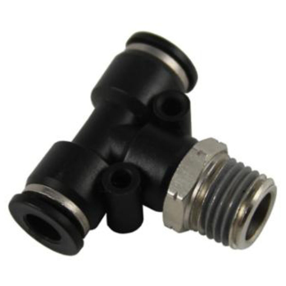 Polyconn® PC72SCB-88 1/2" TEE Branch Swivel, Push x MPT