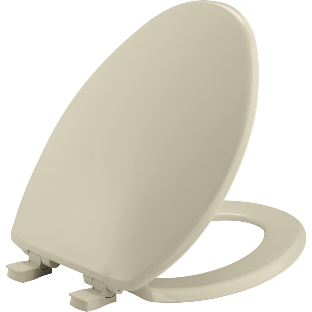 Bemis® 7300SLEC 006 Toilet Seat With Cover, Elongated Bowl, Closed Front, Plastic, Quick Release Hinge, Soft Close, Bone