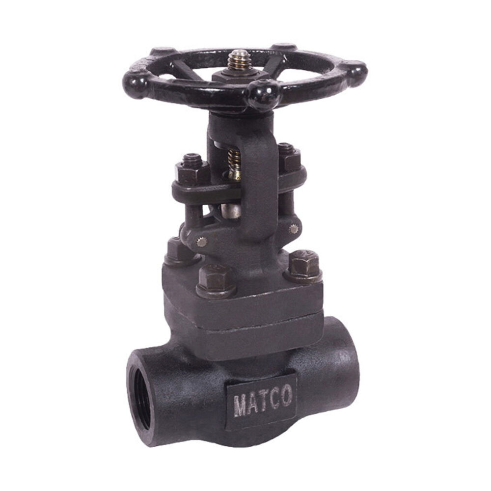 500FCT02 SVF Flow Controls 3/8" 800LB A105 Threaded Flanged Carbon Steel Gate Valve w/ Handwheel Actuator