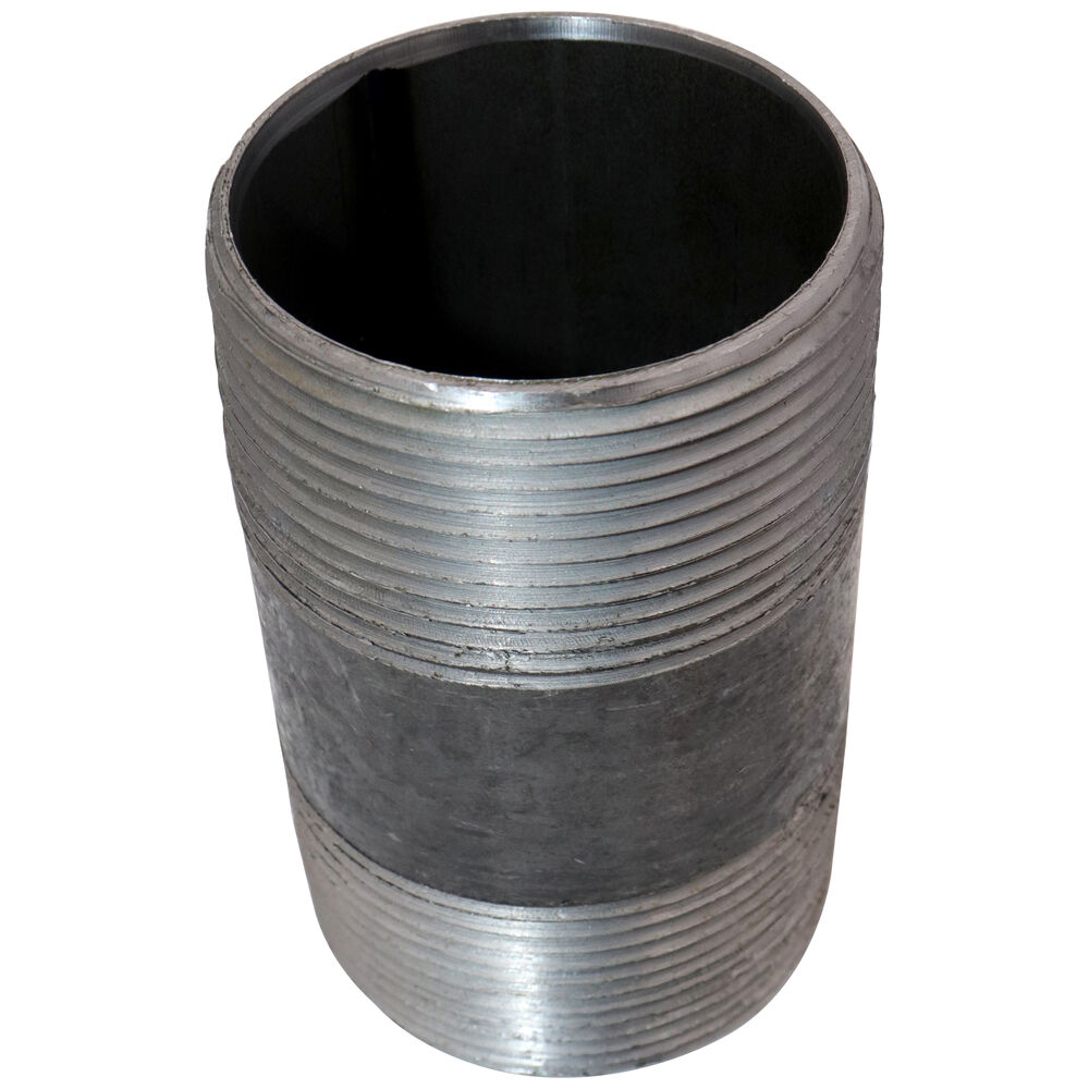 Pipe Nipple, 2-1/2 inx4-1/2" L NPT, Steel, Black, SCH 40/STD, Welded, Import