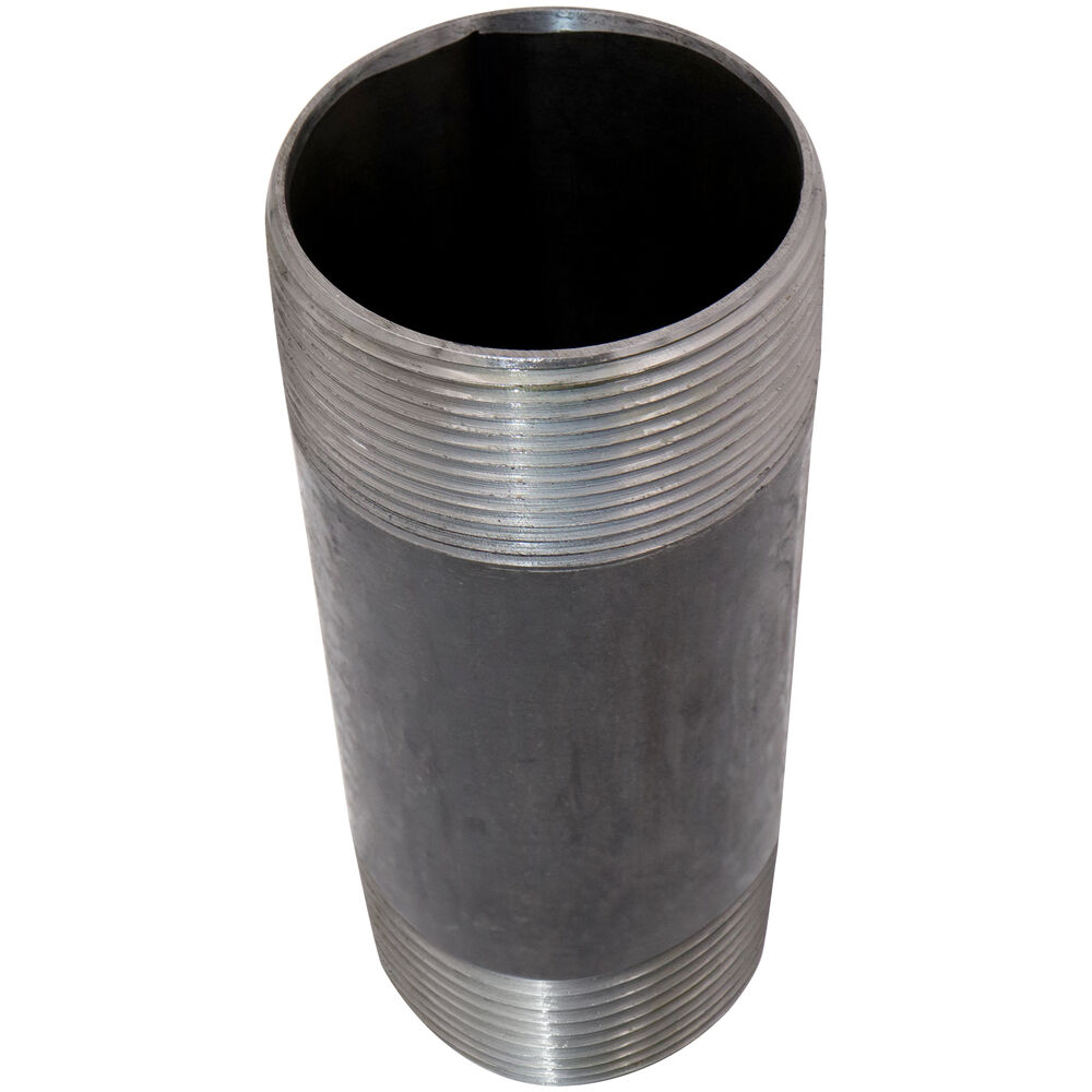 Pipe Nipple, 3 inx8" L NPT, Steel, Black, SCH 40/STD, Welded, Import