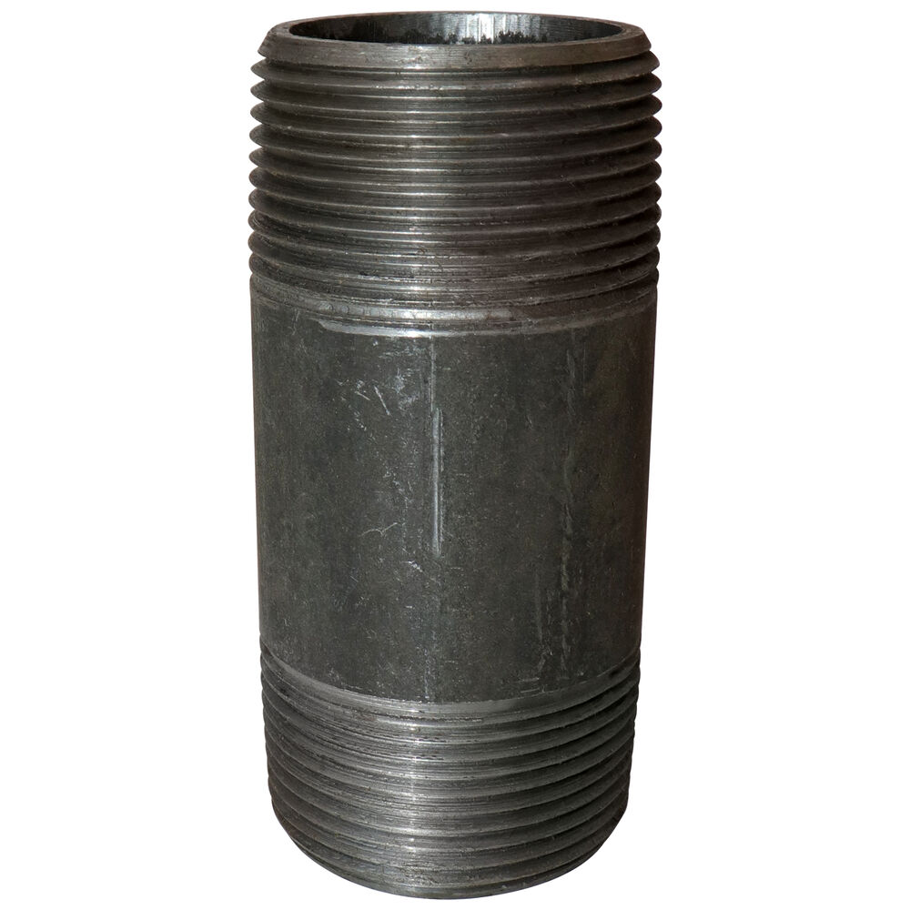 Pipe Nipple, 1-1/4 inx3-1/2" L NPT, Steel, Black, SCH 80/XH, Welded, Domestic