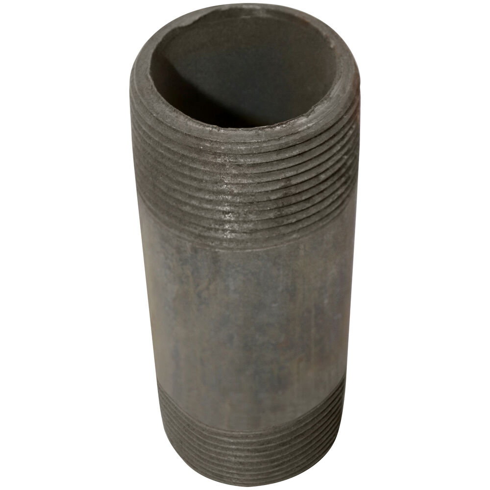 Pipe Nipple, 1-1/4 inx4" L NPT, Steel, Black, SCH 80/XH, Welded, Import