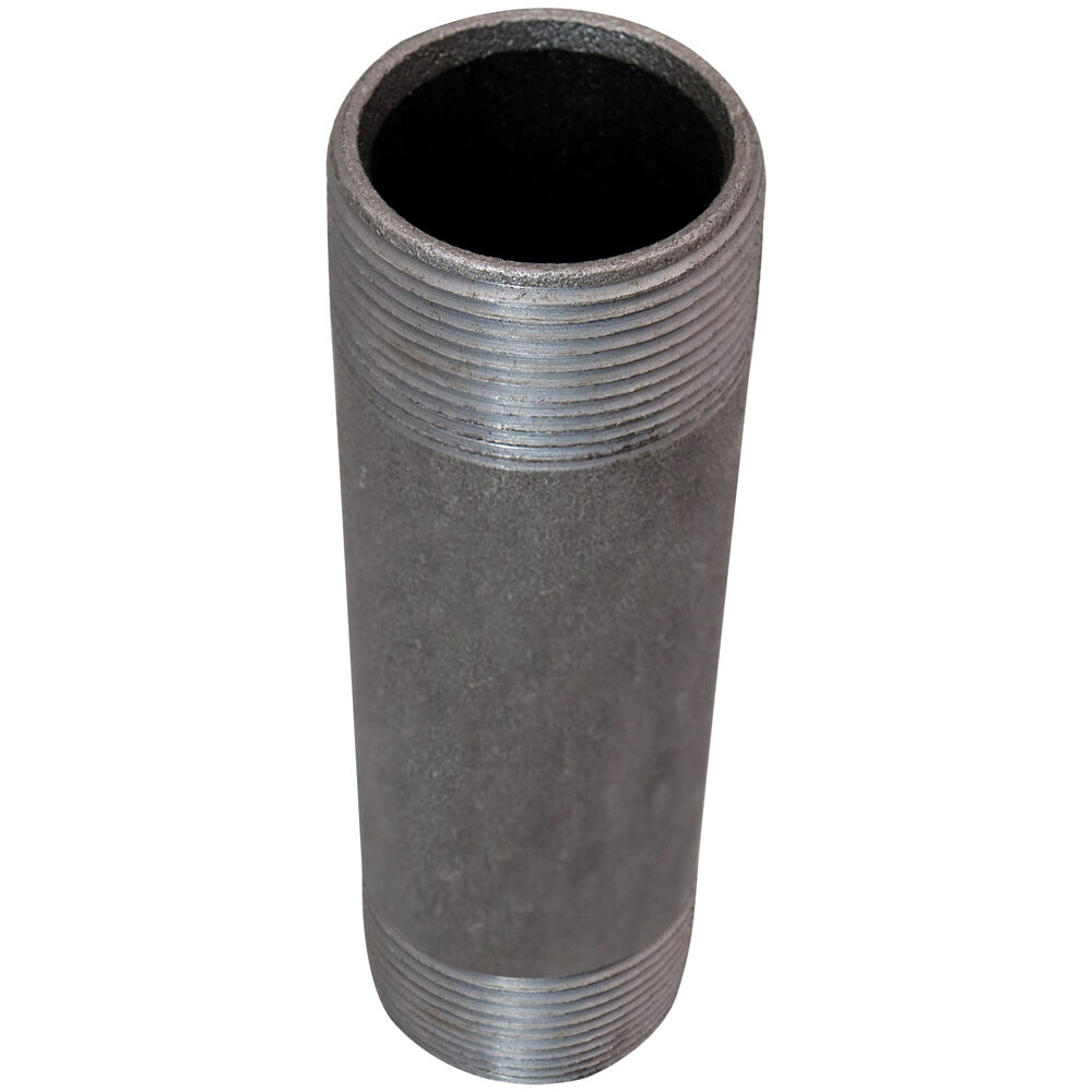Pipe Nipple, 1-1/2 inx6" L NPT, Carbon Steel, Black, SCH 80/XH, Seamless, Import