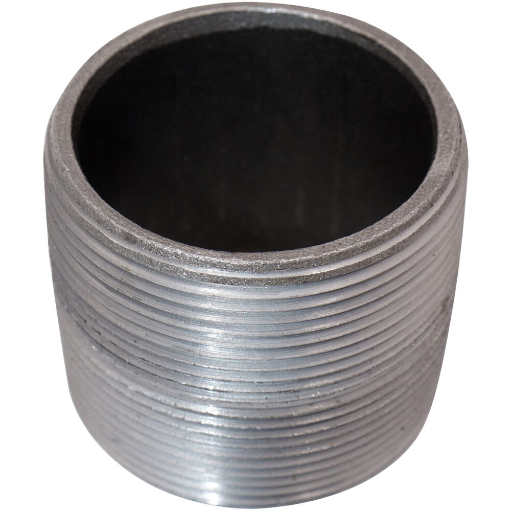 Pipe Nipple, 2 inx2" L NPT, Carbon Steel, Black, SCH 80/XH, Seamless, Import