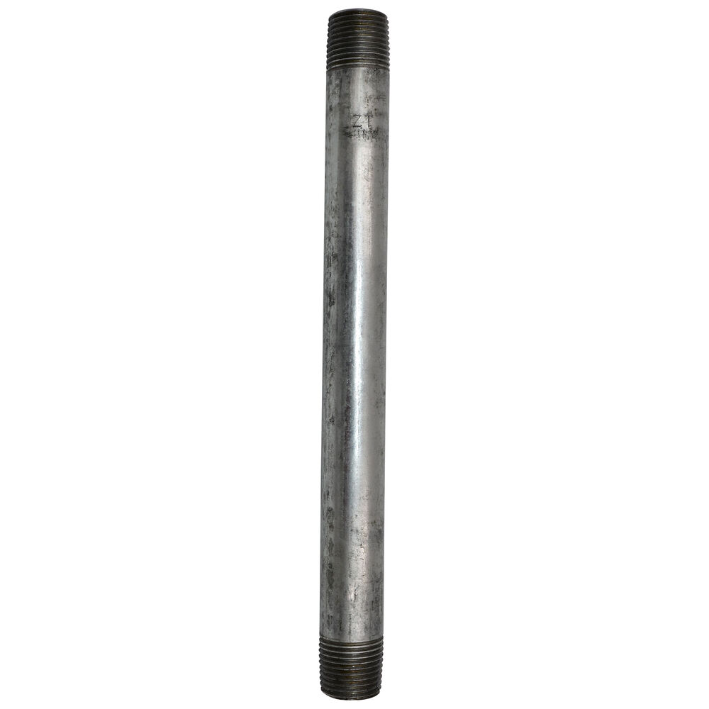 Beck® 0831017603 FIG 343 Standard Pipe Nipple, 1/2 inx9" L MNPT, Steel, Galvanized, SCH 40/STD, Welded, Import