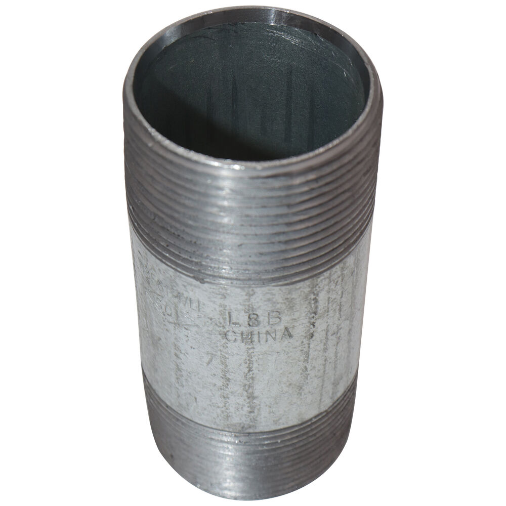 Beck® 0831033600 FIG 343 Standard Pipe Nipple, 1-1/2 inx4" L MNPT, Steel, Galvanized, SCH 40/STD, Welded, Import