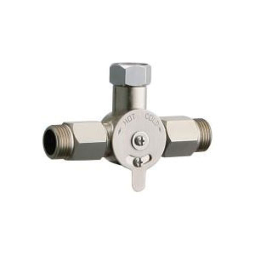 Chicago Faucet® 242.165.AB.1 Concealed Mechanical Mixing Valve, 1/2", Male NPSM Thread x Female NPSM Thread, Brass Body