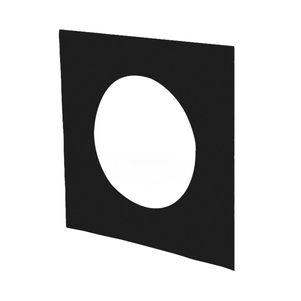 Centrotherm Eco Systems InnoFlue® IAWP06BP Square Wall Plate, Plastic, Black