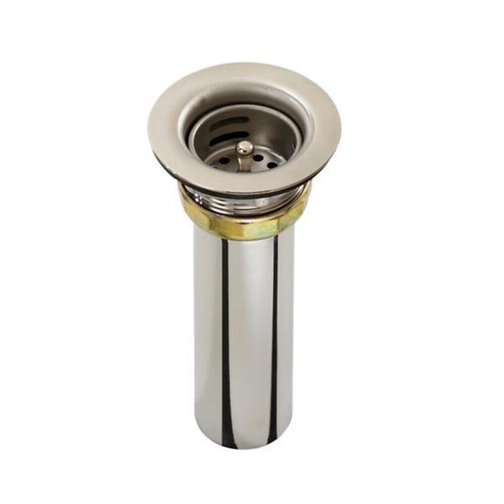 J15CC Just 2-7/8" Sink Strainer Body w/ Zinc Nut, Chrome Plated Stainless Steel