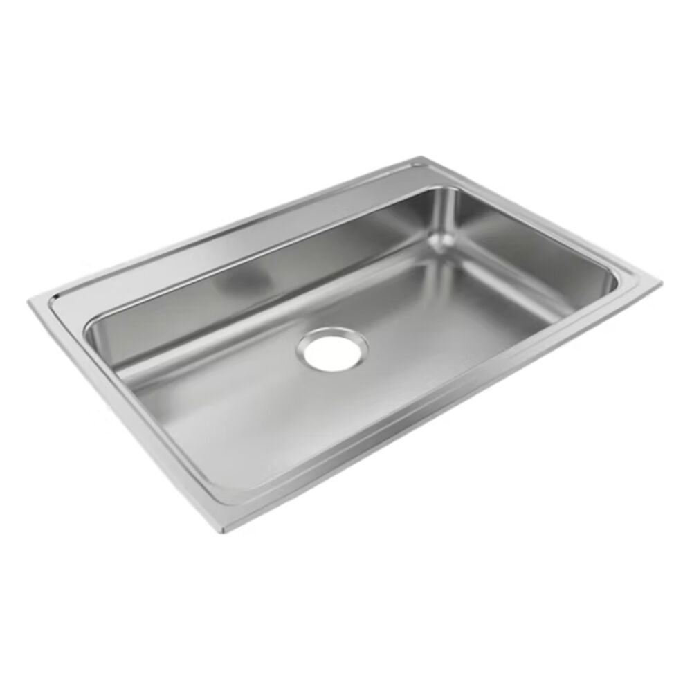 SLADA2131A450-J Just 28"x 16"x 4-1/2" Rectangular Drop-In ADA Sink, 0 Faucet Holes, 304 Stainless Steel, Lustrous Satin