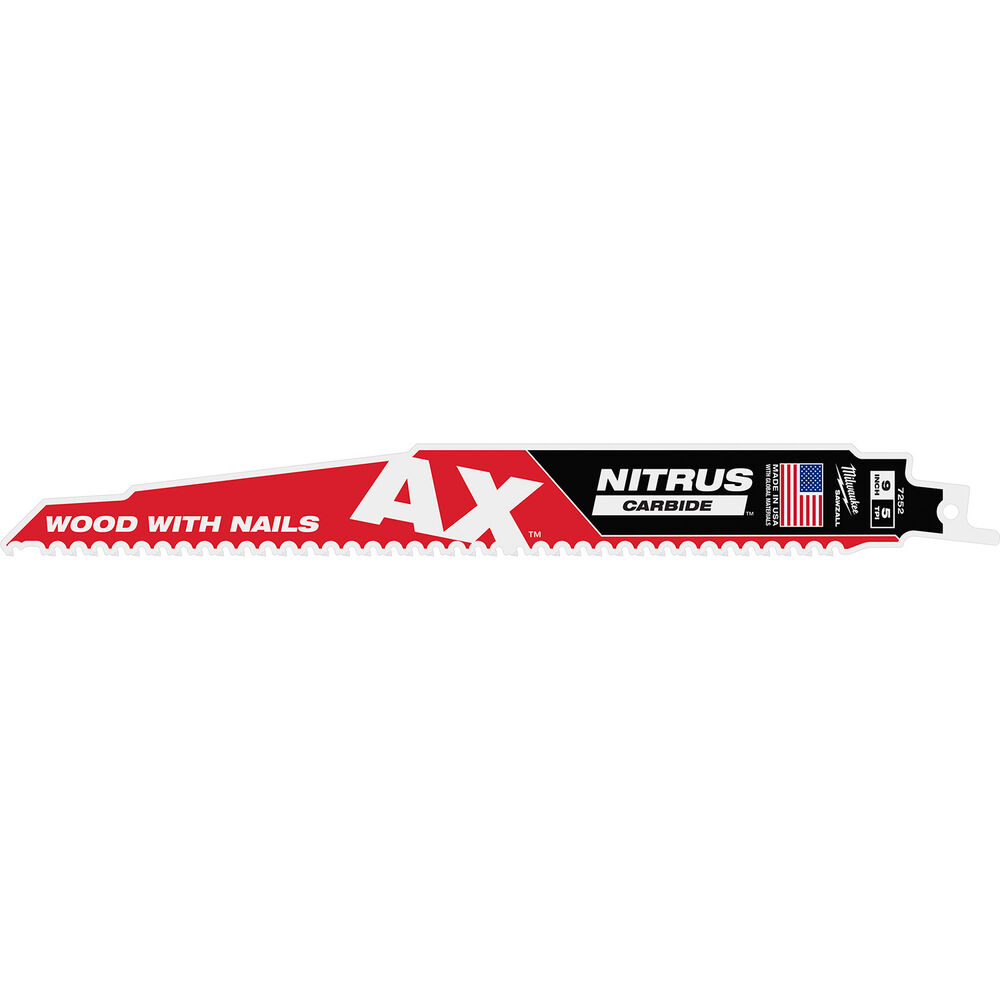 Milwaukee® Tool 48-00-7252 AX™ w/NITRUS™ Carbide Teeth SAWZALL®, 5