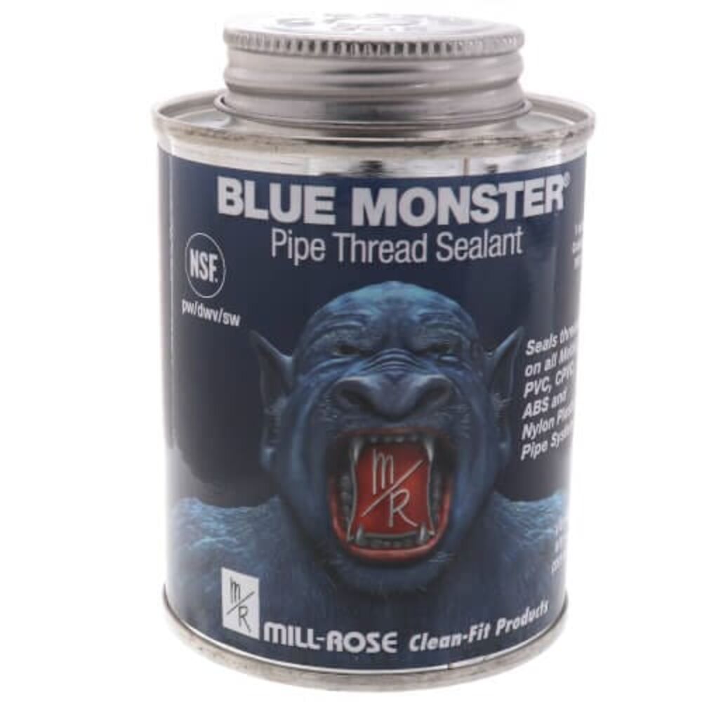 Cleanfit Blue Monster® 76011 Heavy Duty Industrial Grade Pipe Thread Sealant, 0.5 pt Can, Blue