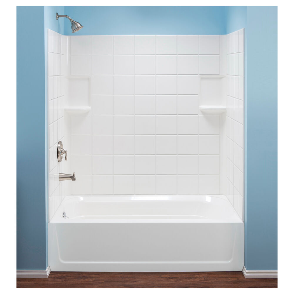 ELM® 670WHT Bathtub Wall, Topaz™, 59" H, Fiberglass