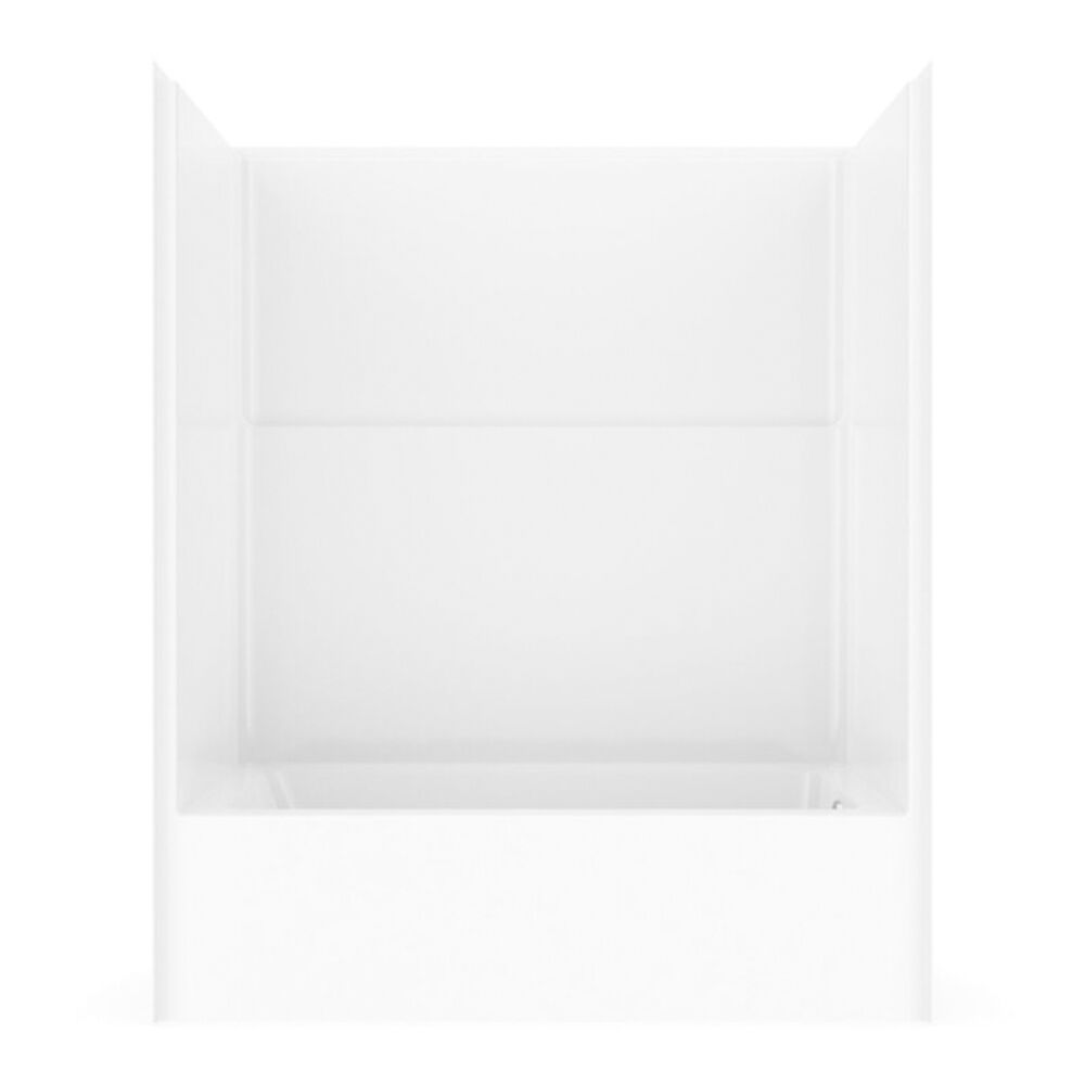 TS6036 ICON 60x36" 1-Piece Tub/Shower w/ Left Drain and Built-In Shelf, White