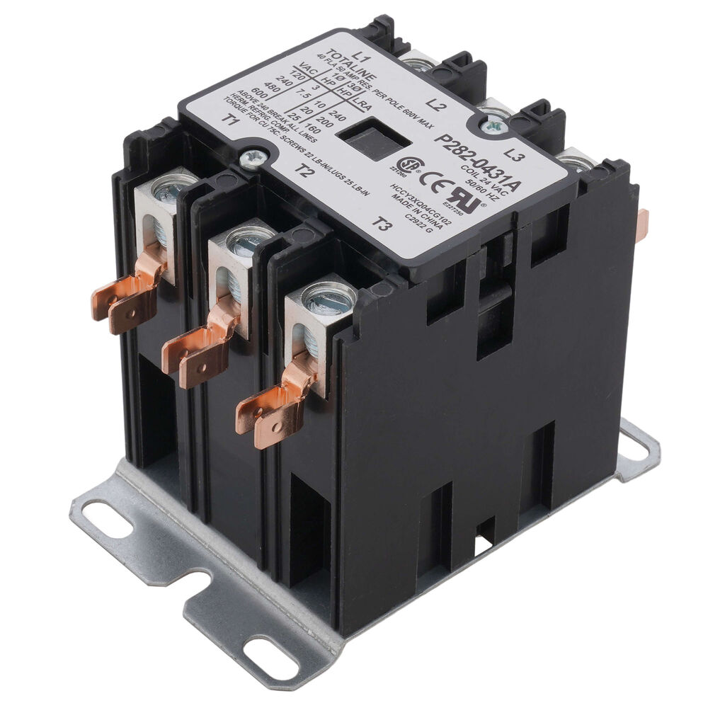 Totaline® P282-0431A Contactor, 24 V Coil, 3 Poles