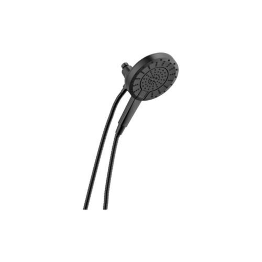 DELTA® 58596-BL-PK In2ition® 6-3/4" 5-Setting Hand Shower w/ ProClean®, 1.75 gpm, 60 to 80" L Hose, 1/2" IPS, Matte Black