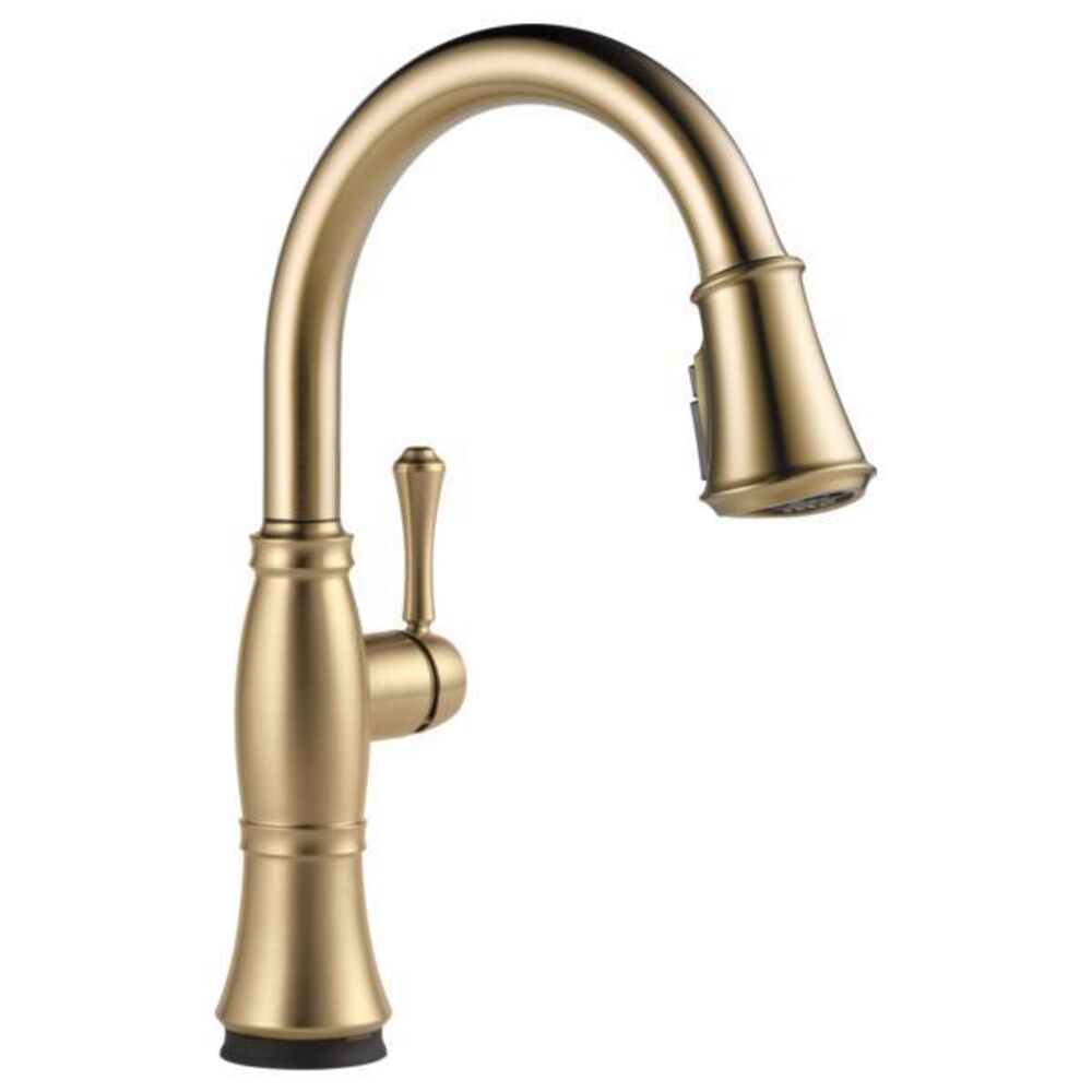 DELTA® 9197TL-CZ-PR-DST Cassidy™ Single Handle Touchless ADA Kitchen Faucet, 1.8 gpm, 1 Hole, Lumicoat Champagne Bronze