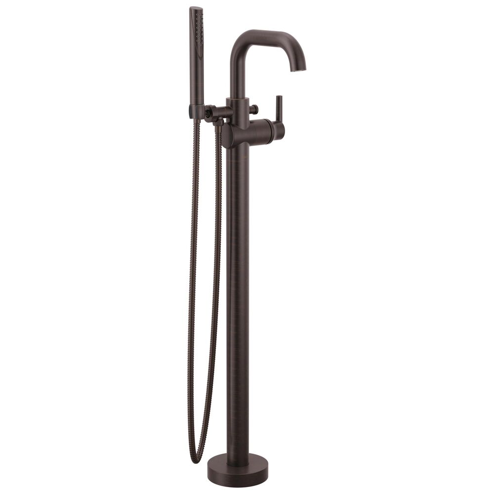 DELTA® T4754-RBFL Trinsic® Single Handle Floor Mount ADA Tub Filler, 1.75 gpm, Venetian Bronze